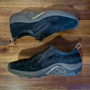 Merrell Jungle Moc Shoes - Men Size 11.5 Midnight Black Suede Slip On Slides
